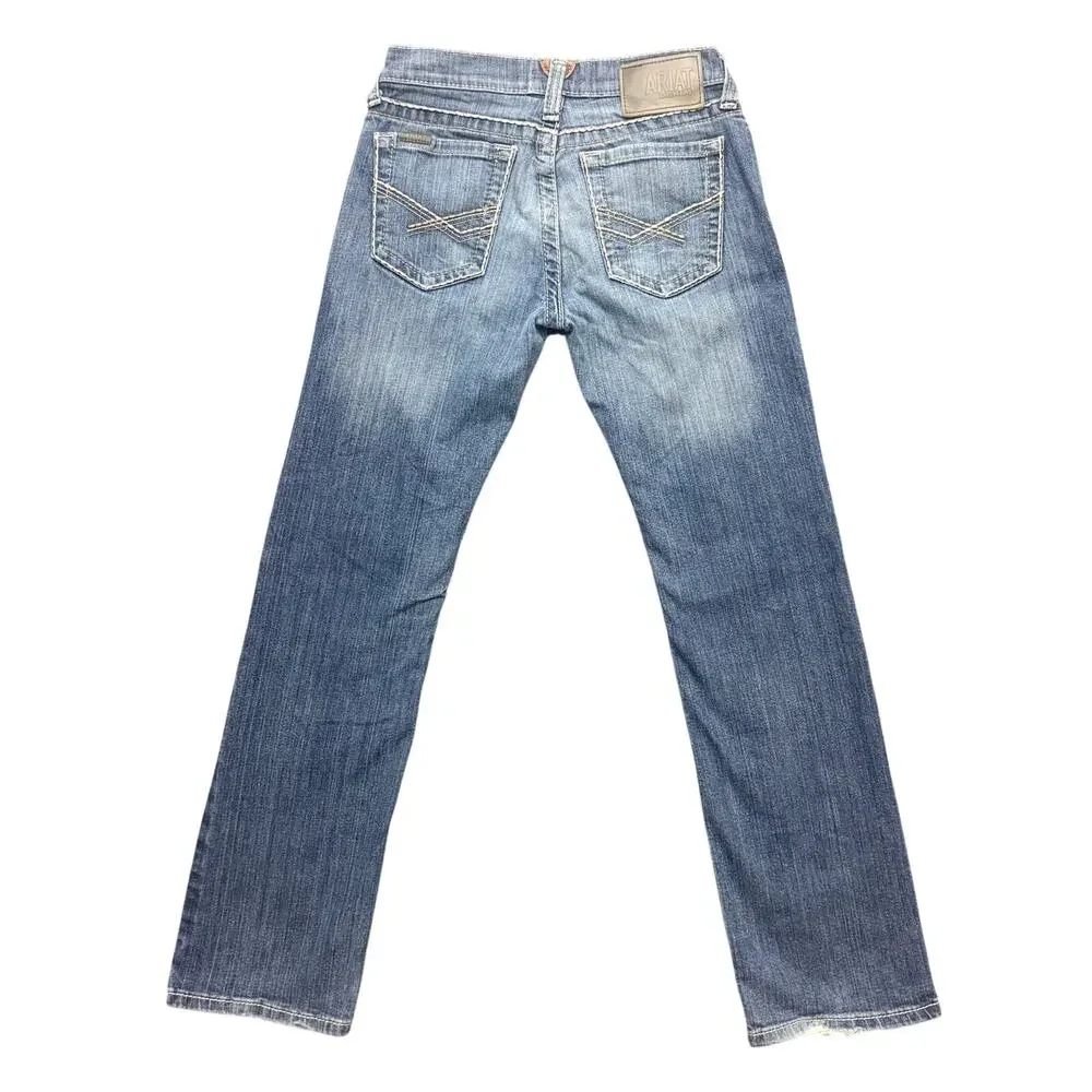 Ariat M7 Men's Slim Fit Straight Leg Medium Wash Blue Denim Jeans Size 28x30